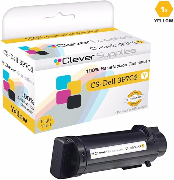 CS Replacement Toner Cartridge Compatible with Dell S2825cdn N7DWF Black P3HJK Cyan 5PG7P Magenta 3P7C4 Yellow H625cdw H825cdw S2825cdn 4 Color Set