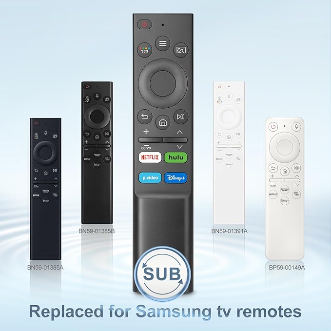 【Pack of 2】 Universal Replacement Remote Control for Samsung TVs - Compatible with The Frame QLED OLED UHD 4K/8K Smart TVs & Monitor Series