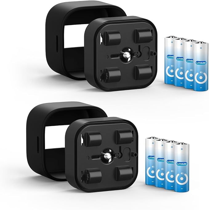 2 Pack Battery Extension Pack Compatible with Blink Outdoor 4 Camera, Included 8 Pack Lithium AA Batteries + 2 Waterproof Silicone Cover, Accessory for Outdoor 4 Smart Security Camera