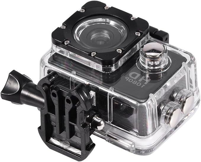 Action Camera Kit 1080P 12MP 30m Outdoor Sports Video Camera USB 2.0 Underwater Cam Full LCD Mini Camcorder with 900mAh Rechargeable Batteries and Mounting Accessories Kits(Black)