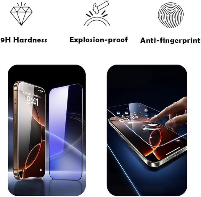 2 Pack Screen Protector for iPhone 16 6.1 inch/NO Auto-Alignment,Tempered Glass Easy Installation and Soft TPU Protective Case (iPhone 16 NO Auto-Alignment)