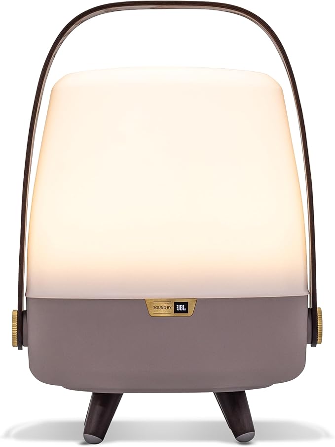 Adesso Kooduu Mini Bluetooth Speaker Lamp – Cordless, Rechargeable Speaker & Lamp for Indoor/Outdoor use, Earth