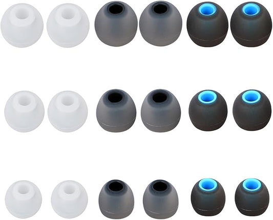 Silicone Earbud Covers - Fit for in-Ear Headphones (Inner Hole 3.8mm -5.1mm) Ear Tips - 9 Pairs S/M/L