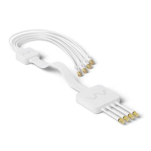 Waveform [v2] Window Entry Cable: Low-Loss, Ultra Flat-Ribbon 4-in-1 Passthrough Cable | SMA Male to SMA Female | for Windows and Doors