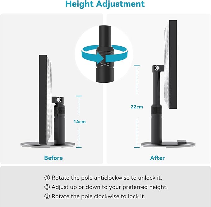Tiltable Stand for Echo Show 21 & 15 (1st, 2nd Gen), Rotatable & Tiltable Up to 90 Degrees, Compatible with Echo Show 21, 15 1st & 2nd Gen, Aluminum Tabletop Stand