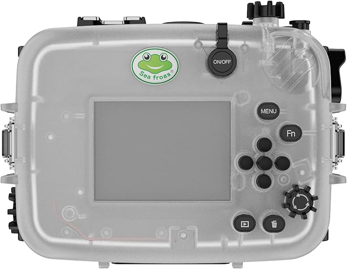 Sea frogs Camera Housing Compatible with Sony ZV-E10 with FE 90mm F2.8 G OSS Lens,Waterproof IPX8 Rated, 40m/130ft Depth Protection Underwater Camera Case, Ideal for Diving, Surfing, Rowing