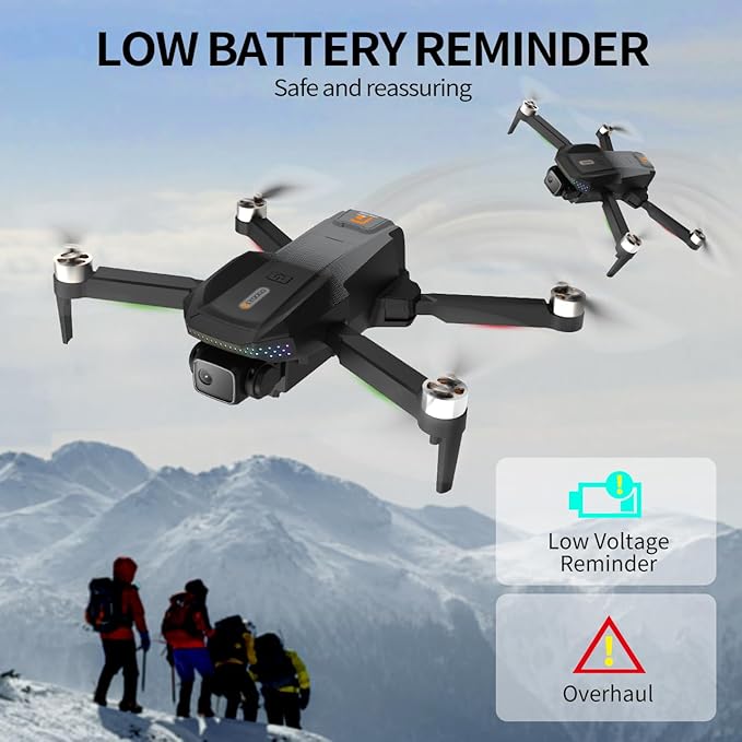 Drone with 1080P HD Camera, Brushless Motor FPV Foldable Quadcopter for Adults and Beginners, Up to 50 Mins Flight Time with 2 Batteries, 360° Flip, One Key Start, Altitude Hold, Carrying Case
