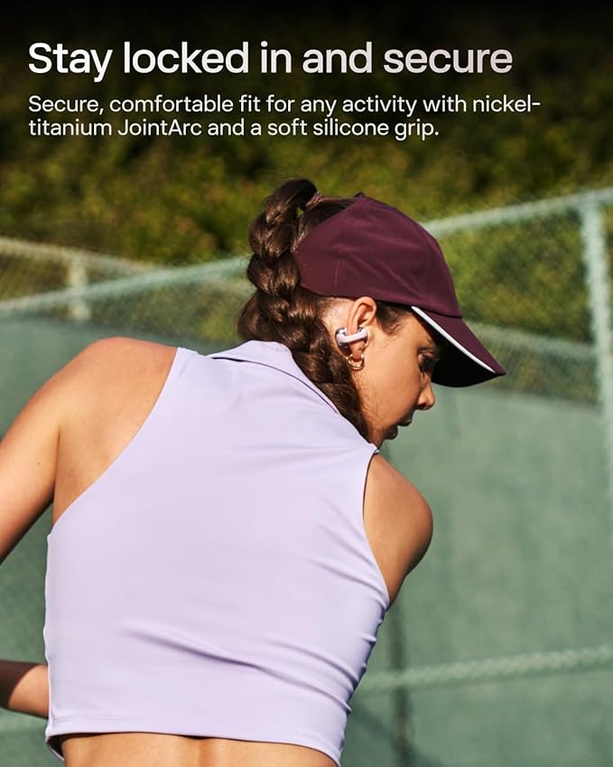 SHOKZ OpenDots ONE - Open-Ear Headphones - Wireless Bluetooth Earbuds with Microphone - Secure, Lightweight, Clip-On Fit - Premium Dolby Audio - Water Resistant - Fast Charging - Up to 40 hrs Playtime