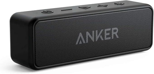 Anker Soundcore 2 Portable Bluetooth Speaker with Stereo Sound, Bluetooth 5, Bassup, IPX7 Waterproof, 24-Hour Playtime, Wireless Stereo Pairing, Speaker for Home, Outdoors, Travel