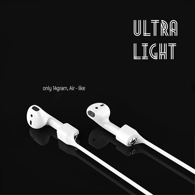 Ultra Strong Magnetic Airpod Pro Strap Anti-Lost Cord Sports Lanyard Compatible with Airpods 3rd 2nd Generation Pro 3 2 1 (White)