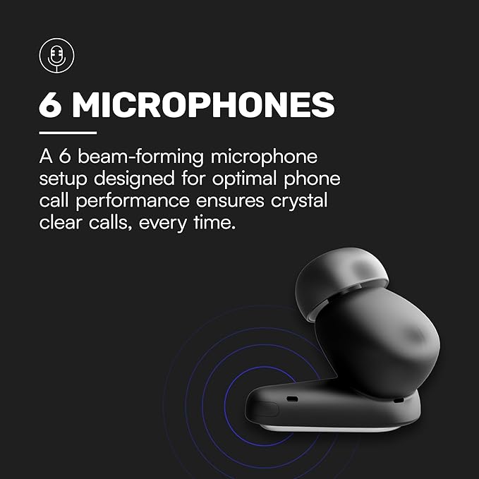 Raycon Pro Earbuds Wireless Bluetooth with Hybrid Active Noise Cancellation, Awareness Mode, 40-Hour Battery, 6 Microphones, IPX5 Water Resistance, Comfortable Ergonomic Fit, Bluetooth 5.3 (Silver)