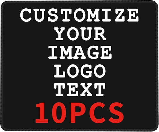 10 Pcs Custom Square Mouse Pad, Personalized Mouse Pad with Picture Logo, Customized Picture Mouse Pad, Personalized Gifts for Him Computer Enthusiasts, 7in*8.6in