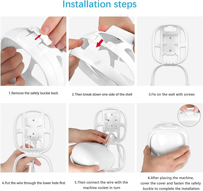 XLTTYWL Google Nest WiFi 6e Router Wall Mount Brackets Holder Stability ABS Protective Case Router Protection for Google Nest WiFi Pro Wi-fi Mesh Network System(White, 3 Pack)