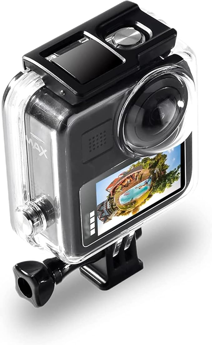 Waterproof Case for Gopro Max Action Camera, Underwater Diving Protective Housing 40M with Bracket Accessories