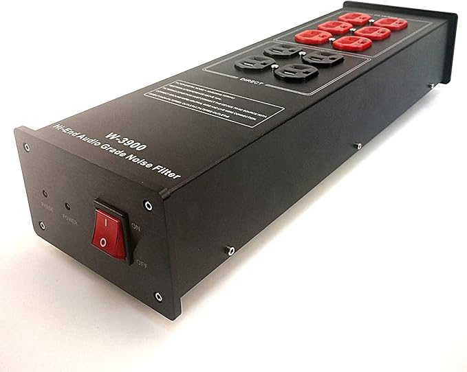 AC Power Filter Power Conditioner - WAudio AC Power Purifier with Surge Protector, Black