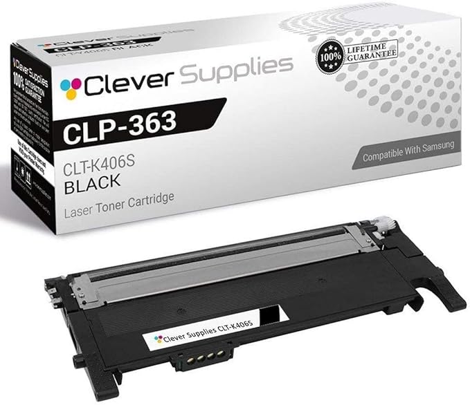 CS Replacement Toner Cartridge Compatible with Samsung CLP-363 CLT-K406S Black
