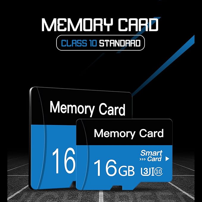 2 Pack 16 GB Micro Memory Card with Adapter, TF Memory Card Class 10, Mini Memory Card for Camera/Smartphone/Tablet/Drone (Blue 16GB*2)
