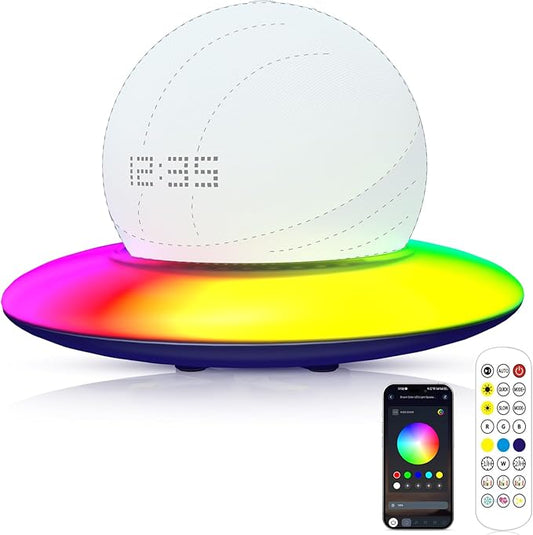 Dream Color LED Light Speaker Base, Desktop Holder Mount,Compatible Echo Dot (5th Gen)，Echo Spot，HomePod mini，Echo Dot (4th Gen)，Echo Dot (3red Gen)，Ehco Pop，Exquisite Desktop Decoration
