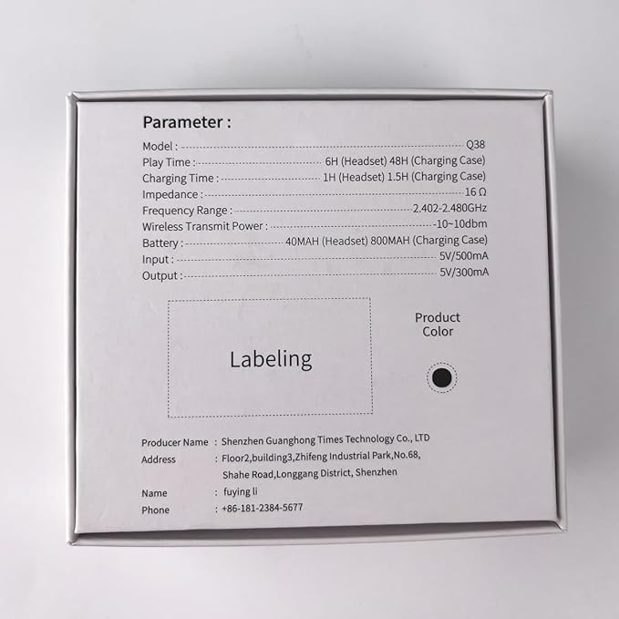 Rulefiss Wireless Earbuds Sport Bluetooth Headphones, Bluetooth 5.3 Earbuds with Immersive HiFi Stereo, 2024 New 48Hrs Wireless Ear Buds, ENC Mic, Over Ear Earhooks, IP7 Waterproof in Ear Earphones