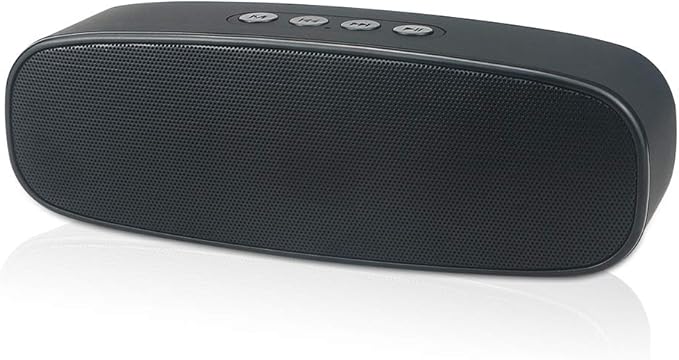 Wireless Bluetooth Speaker with AUX/USB/TF Card Slot,Outdoor Portable Stereo Speaker with HD Audio,Enhanced Bass, Dual-Driver,Handsfree Calling, FM Radio Speaker for Travel,Party (Black-1)