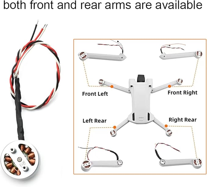 Arm Motor Replacement Repair Parts for DJI Mavic Mini 3 Pro Mini 4 Pro Drone Accessories.(Universal)