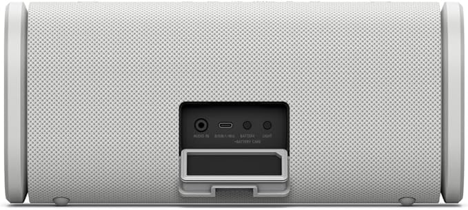 Sony ULT Field 5 Wireless Portable Bluetooth Speaker, IP67 Waterproof, Dustproof, and Rustproof with Enhanced Bass, 25 Hour Battery, 360° Party Light, and Shoulder Strap (SRSULT50W), Off White