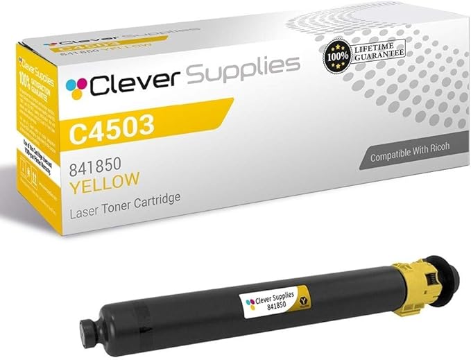 CS Replacement Toner Cartridge Compatible with Ricoh C4503 841850 Yellow Color Laser Aficio MP C4503 Aficio MP C4504 Aficio MP C5503 Aficio MP C6004 Aficio MP C6003 Yellow