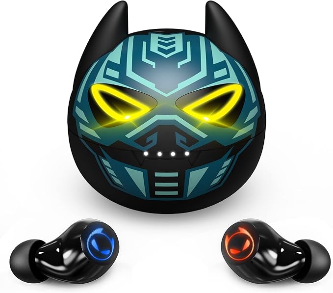 Earbuds for Kids Cute Design in-Ear Wireless Earphones for Kids Boys Adult Bluetooth 5.0 Waterproof Sport Stereo Headphones with Mic for iPhone/Android…