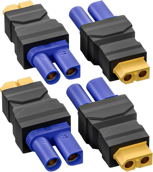 Goupchn XT60 Female to EC5 Female Connector Adapter Wireless Converter 4PCS for RC FPV Drone Car Lipo Battery Charger ESC