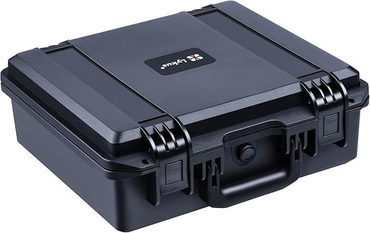 Lykus HC-3510 Waterproof Hard Case with Customizable Foam Insert, Interior Size 13.78x11.81x5.12 in,Suitable for camera,lens,drone,mic,flashlight,telescope,action cam,electronics,tools,and more