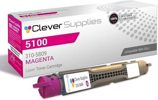 CS Replacement Toner Cartridge Compatible with Dell 5100 310-5809 Magenta 5100 5100cn Color 8000 Page Yield