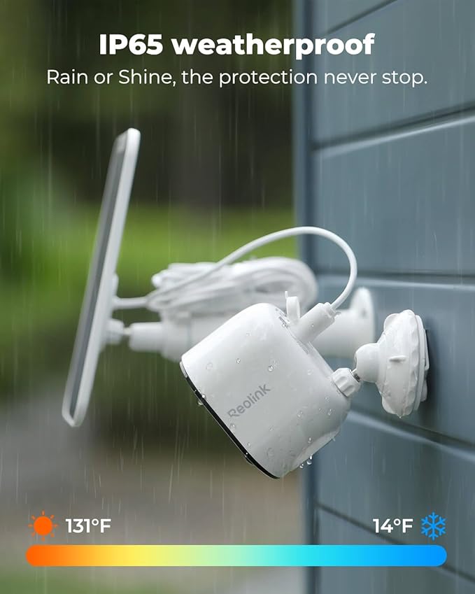 REOLINK Security Cameras Outdoor Wireless WiFi, Argus 3 Pro+Solar Panel with 5MP Color Night Vision, 2.4G/5Ghz WiFi, Non-Stop Solar Powered, Human/Vehicle Detection, Home Hub Compatible