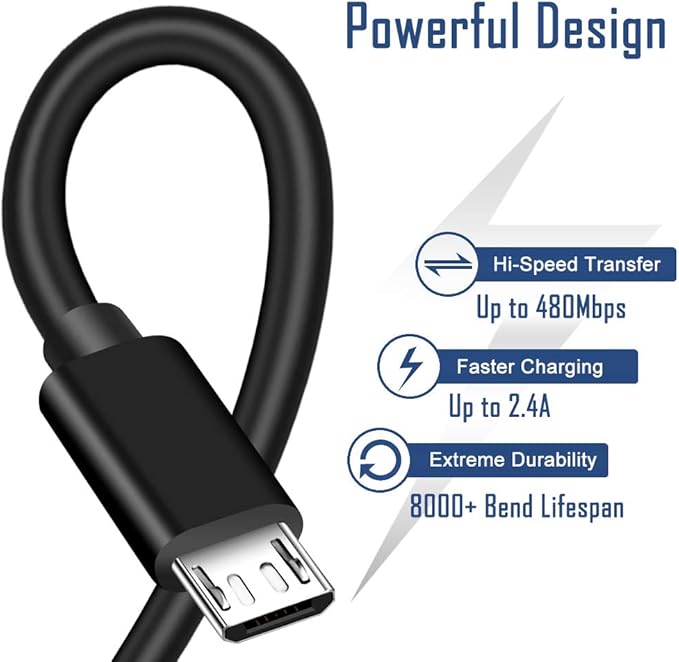 10FT Long PS4 Charger Cord for Xbox One Controller,PS4 Charging Cable,Micro USB Cable for Xbox One S/X Slim Elite Controller,Dualshock 4 Data Cord Wire for Sony PlayStation 4 Controller Games Console