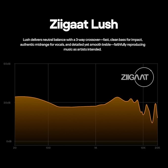 Linsoul ZiiGaat Lush in Ear Monitor, 1DD+4BA Hybrid Earphone IEM, Studio Monitor Tunning Wired Earbuds with Detachable Cable for Professional Music Engineers Audiophiles (Silver)