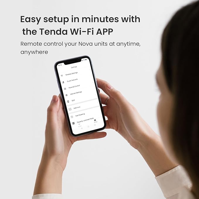 Tenda Nova Mesh WiFi System MW5G - Covers up to 2500 sq.ft - AC1200 Whole Home WiFi Mesh System - Gigabit Mesh Router for 80 Devices - Dual-Band Mesh Network to Replace Router and Extender - 2-Pack