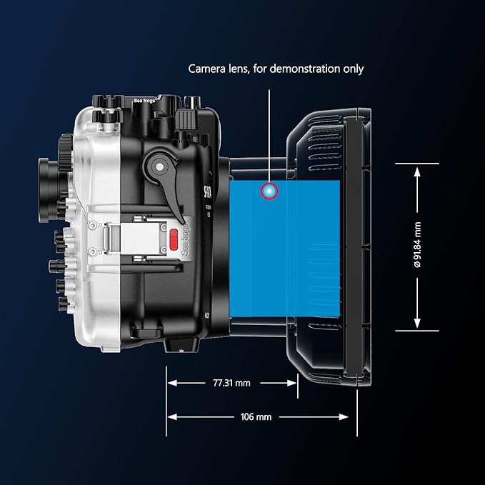 Sea frogs Waterproof Camera Housing Compatible with Fujifilm X-T4 16-50MM 18-55MM IPX8 40m/130ft Maximum Diving Depth Underwater Camera Case for Diving, Surfing, Rowing, Skiing