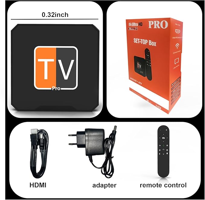 Streaming Stick PRO Smart TV, TV Box, Supports 8K Resolution, Equipped with Dual WiFi and Bluetooth 5.0 Technology