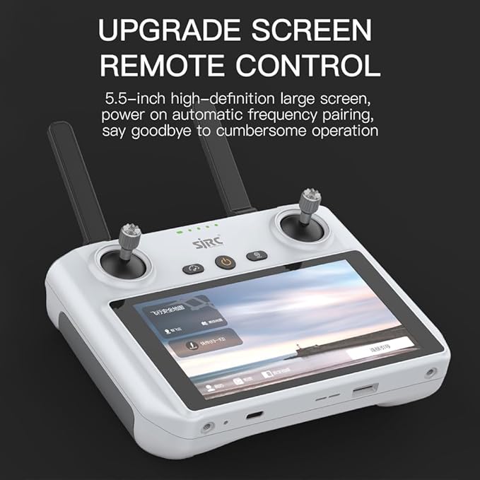 X-Verse SJRC F22 S2+ XR Drones with Camera for Adults 4K, RC Screen, 6KM RC Distance, 2 Axis Gimbal +EIS+Repeater, Professional Drone with Obstacle Avoidance, 3 Batteries for 120min Max Flight Time