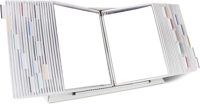 Tarifold Desktop Reference System with 40 Display Pockets, White, Letter-Size, 80 Sheet Capacity (D224)