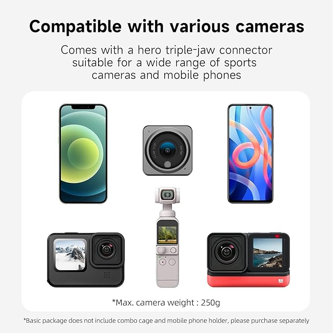 TELESIN Backpack Clip Mount 360 Swivel Ball Joint Shoulder Bag Belt Strap Mounts Accessories for GoPro 13 12 11 10 9 8 7 6 5 Insta 360 X3 Ace Pro DJI Action 3 4 Osmo Pocket 3 Bike Motorcycle Accessory