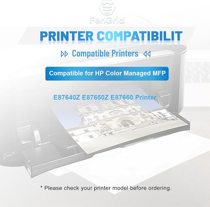 Remanufactured HP W9050MC Toner Cartridge, 4-Color Set, W9050MC W9051MC W9052MC W9053MC, Works with Printer Models Hp MP Color Managed MFP E87640 E87650 E87660