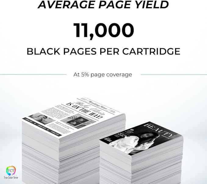 TCT 507X Black Toner Cartridge - Compatible Replacement for HP 507X CE400X Works with HP Laserjet Enterprise M551 M575, Pro M570 M570DW Printers (11,000 Pages)