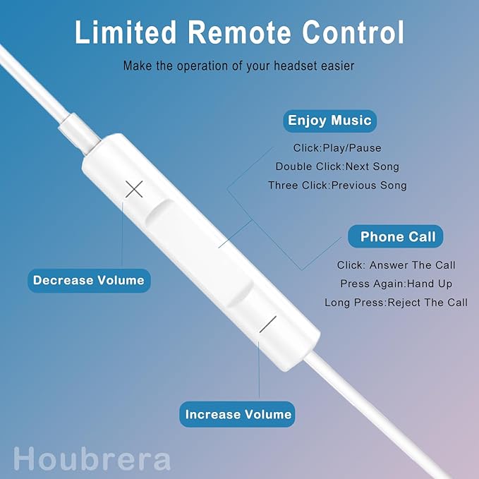 2 Pack of USB C Headphones [MFi Certified] for iPhone 16 15 Pro Max Plus iPad Pro,USB Type C Earphones with Microphone & Volume Control,HiFi Stereo Wired USB Earbuds Noise Cancelling for Galaxy