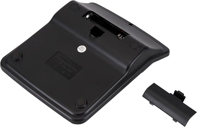 Desk Calculator 12 Digit Office Calculators with Large Screen Display, Dual Solar Power and Battery, Recessed Big Button Calculator for Office Home School (Black)