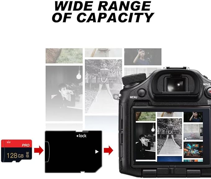 2 Pack Micro Memory Card 128GB Class 10 with Adapter High Speed Memory Card for Tablet,Drone