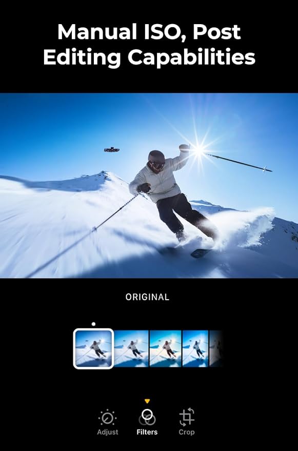 X1 PROMAX 8K Action Flying Camera, Foldable Drone with Camera with 42 KM/H Follow Speed, 10+ Fully Automatic Flight Modes, Fly Anywhere with OmniTerrain, SmoothCapture 2.0(Skiing Combo)
