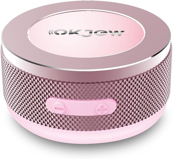 Bone Conduction Speaker Bluetooth Vibrating Speakers with Colorful LED Lights Portable Surface-Adsorption Speakers for Unique Sound Effects Ideal for Home, Outdoor and Party Use (Pink)