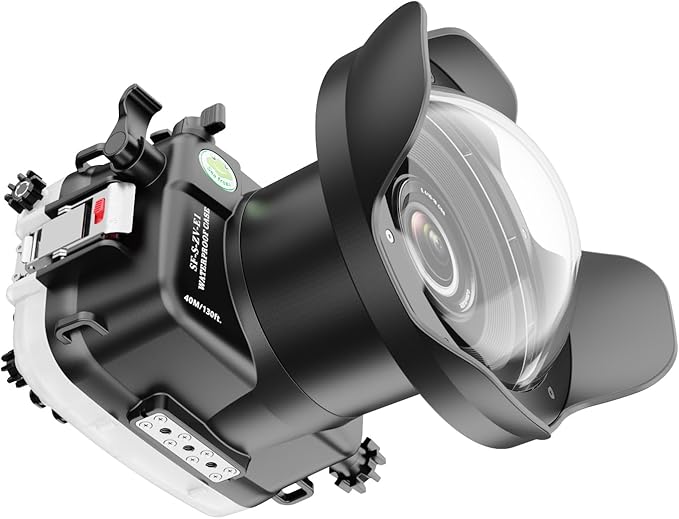 Sea frogs Camera Housing Compatible with Sony ZV-E1 with FE 16-35mm F4 ZA OSS Wide Angle Lens,Waterproof IPX8 Rated, 40m/130ft Depth Protection Underwater Camera Case, Ideal for Diving, Surfing