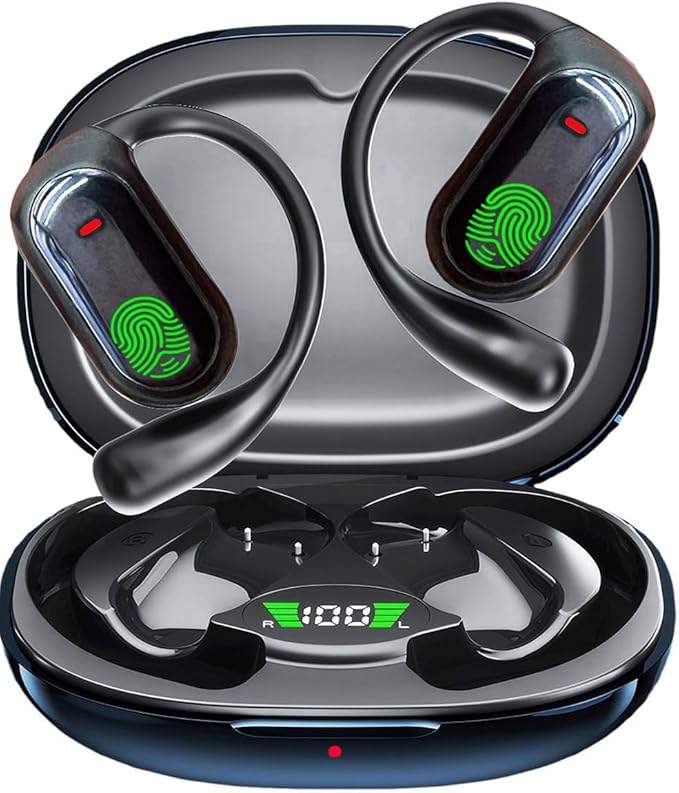 Ai Translation Earbuds Headphones Real Time 144 Languages Audifonos Traductores Inglés Español, Open Ear Wireless Earphones Perfect for Travel, Business & Language Learning,Dark Blue