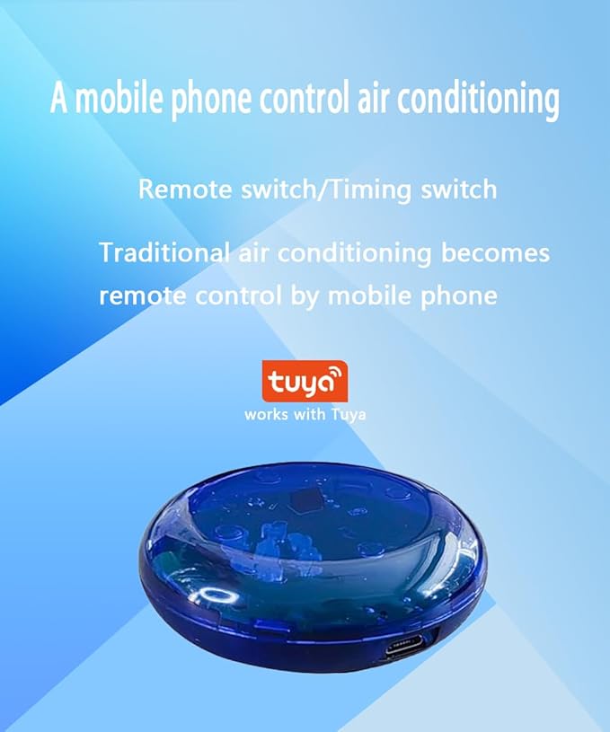 Tuya Smart WiFi IR Remote Control for TV DVD Air Conditioner AUD,All in One Infrared Universal Remote Controller,Compatible with Alexa Google Home (Blue IR)
